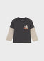 Playera Doble Manga Gris Bebe Niño Mayoral M2062