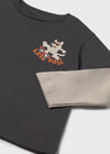 Playera Doble Manga Gris Bebe Niño Mayoral M2062 MAYORAL