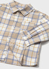 Camisa M/L Cuadros Estampado Beige Bebe Niño Mayoral M2109 MAYORAL