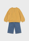 Conjunto Pantalon Largo Miel Bebe Niña Mayoral M2594 MAYORAL