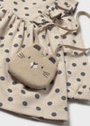 Vestido Estampado Con Bolso Beige Bebe Niña Mayoral M2920 MAYORAL