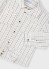 Camisa M/L Cuadros Nata Mayoral Niño M4128 MAYORAL