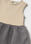 Vestido Tejido Combinado Tul Cereal Vig Bebe Niña R/N Mayoral M2808 MAYORAL