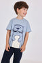 Playera Algodon M/C Azul De Bebé -Bci Boboli M302184