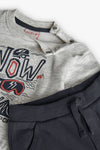 Conjunto De Pants Felpa Crudo Gris De Niño -Bci Boboli T18M M312129 BOBOLI