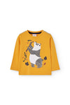 Conjunto Playera Algodon Panda Amarilla Con Pantalon De Niño -Bci Boboli T18M M392082 BOBOLI