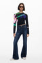 Pantalon Demin Vaquero Acampanado Dama Desigual M25Wwdd09