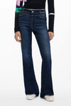 Pantalon Demin Vaquero Acampanado Dama Desigual M25Wwdd09 DESIGUAL