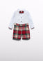 Conjunto Bermuda Cuadro Escoces Rojo Abelylula M5706
