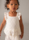 Conjunto Pantalon Con Blusa Crochet Crudo Bebe Niña Mayoral M1515 MAYORAL