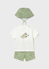 Conjunto Algodon Print Con Gorro Matcha Bebe Niño Mayoral M1667 MAYORAL