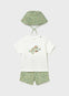 Conjunto Algodon Print Con Gorro Matcha Bebe Niño Mayoral M1667