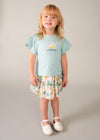 Conjunto Blusa M/C Lago Con Falda Flores Niña Mayoral M3004