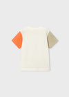 Playera M/C Combinada Nata-Naranja Niño Mayoral M3076 MAYORAL