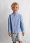 Conjunto De Vestir Bermuda Lino Suiting Azul Niño Mayoral M3216