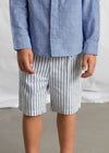 Conjunto De Vestir Bermuda Lino Suiting Azul Niño Mayoral M3216 MAYORAL