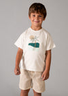 Conjunto Bermuda Y Playera Seersucker Mocca Niño Mayoral M3218 MAYORAL