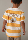 Conjunto Playera Y Short De Algodon "Good Vibes" Naranja Niño Mayoral M3602 MAYORAL