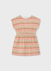 Vestido Algodon Estampado Fantasia Mandarina Niña Mayoral M3930 MAYORAL
