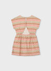 Vestido Algodon Estampado Fantasia Mandarina Niña Mayoral M3930 MAYORAL