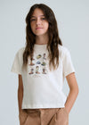 Blusa M/C Grafica Hueso Junior Niña Mayoral M6005 MAYORAL