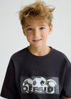 Playera M/C Print Negro Junior Niño Mayoral M6033 MAYORAL