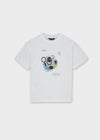 Playera M/C Back Print Blanco Junior Niño Mayoral M6036 MAYORAL