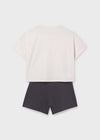 Conjunto Short Punto Viscosa Antracita Junior Niña Mayoral M6209 MAYORAL