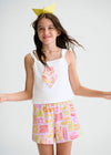 Conjunto Short Estampado Lila Junior Niña Mayoral M6210 MAYORAL