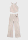 Conjunto Blusa Con Pantalon Rayas Crd-Coral Junior Niña Mayoral M6560 MAYORAL