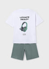 Conjunto Short De Algodon Con Playera M/C Print Back Laurel Junior Niño Mayoral M6689 MAYORAL