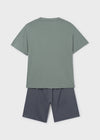 Conjunto Short Algodon Embossed Laurel Junior Niño Mayoral M6690 MAYORAL