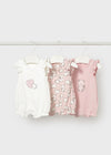 Set 3 Pañaleros Cortos Rosa Baby Mayoral M1731 MAYORAL