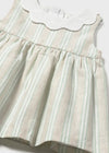 Vestido Rayas Lino Aqua Bebe Niña Mayoral M1801 MAYORAL