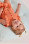 Mono Batista Bordado Naranja De Niña Boboli T1M M123039 BOBOLI