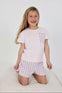 Pijama De Short Rayas Rosa De Niña -Bci Boboli M483106