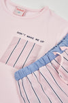 Pijama De Short Rayas Rosa De Niña -Bci Bobolit2 M483106 BOBOLI