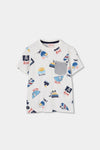 Conjunto Bermuda Cielo Playera De Algodon Estampada De Niño -Bci Boboli T18M M503132 BOBOLI