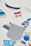 Conjunto Bermuda Cielo Playera De Algodon Estampada De Niño -Bci Boboli T18M M503132 BOBOLI