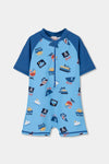 Trajede Baño Mono Poliamida Azul De Niño Bobolit12M M503211 BOBOLI