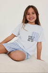 Pijama De Short Algodon Rayas Cielo De Niño -Bci Boboli T2 M683074 BOBOLI