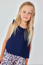 Conjunto De Blusa Con Falda-Short Viscosa Flores Marino/Rosa De Niña Boboli M713001
