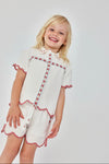 Conjunto De Camisa Con Short Tejido De Niña Boboli De Niña Boboli T2 M723080 BOBOLI
