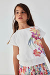 Conjunto De Blusa Con Falda-Pantalon Gasa Flores De Niña Bobolit4 M763028 BOBOLI
