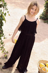 Mono Gasa Plisado Negro De Niña Boboli T6 M783109 BOBOLI