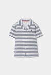 Conjunto Camisa Con Bermuda Marino De Lino Niño -Bci Boboli T2 M823014 BOBOLI