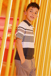Polo M/C Piqué Listado Marino De Niño -Bci Boboli T4 M853073 BOBOLI
