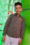 Camisa Lino Manga Larga Gris De Niño -Bci Boboli T4 M873019 BOBOLI