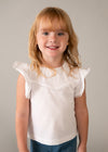 Blusa M/C Puntillas Blanco Niña Mayoral M3008 MAYORAL