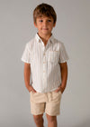 Conjunto Bermuda Lino Suiting Mocca Niño Mayoral M3217 MAYORAL